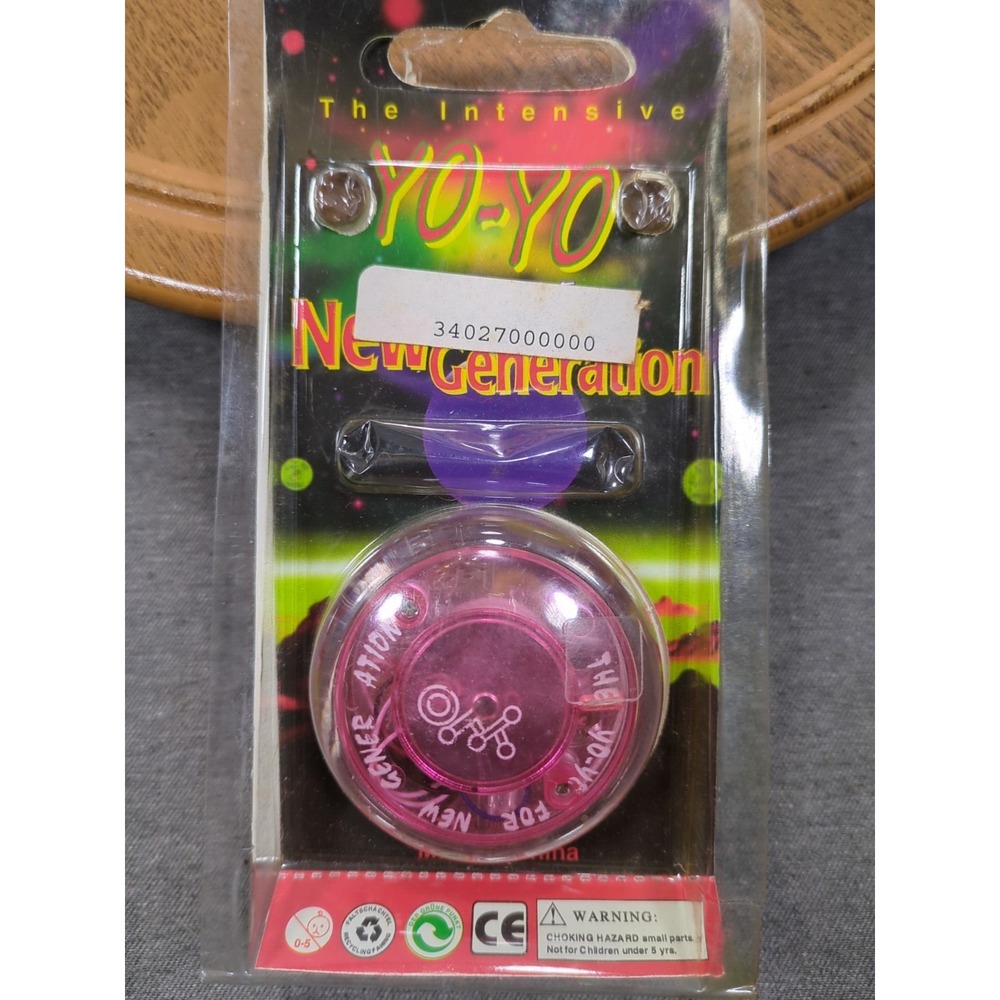 Vtg 90s Intensive YO-YO Clutch New Generation Light Up Action Pink Damaged Pkg
